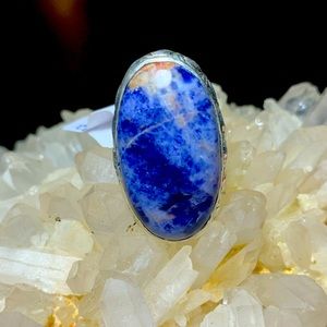 Huge sodalite cocktail ring
